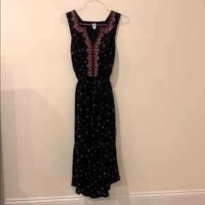 Gap Floral Ruffle Midi Dress Size XS